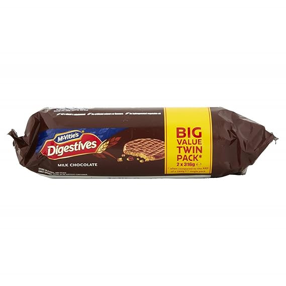 McVities Digestives Milk Choc Twin Pk