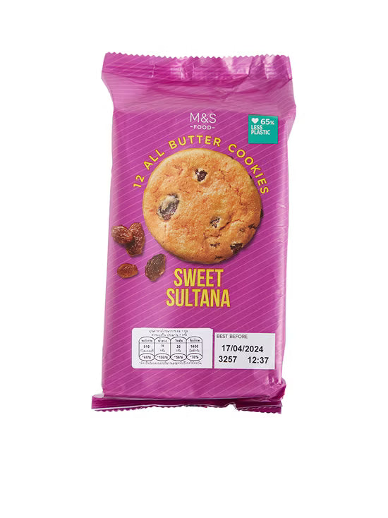 M&S Sweet Sultana Cookies