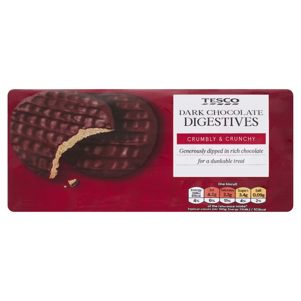 Tesco Dark Chocolate Digestives 